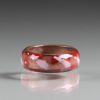 copper ring with kiln fired glass enamel color