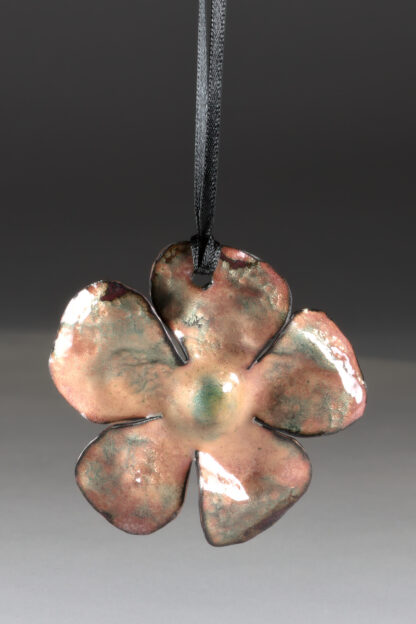 copper enamel flower ornament