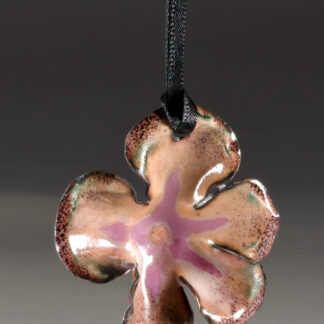 copper enamel flower ornament