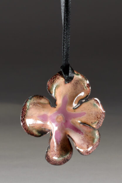 copper enamel flower ornament