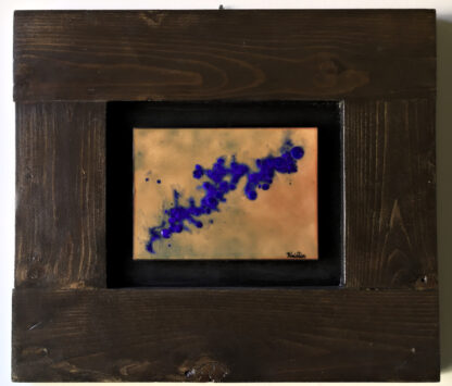 copper enamel framed artwork, entitled Royal Ascendance