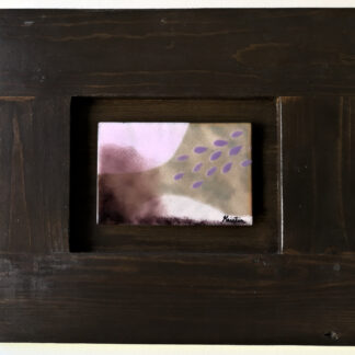 copper enamel framed artwork entitled Lavender Rain