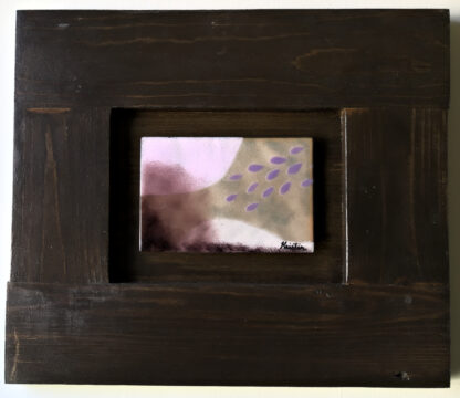 copper enamel framed artwork entitled Lavender Rain