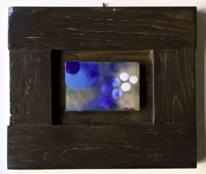 copper enamel framed artwork entitled Bubbles